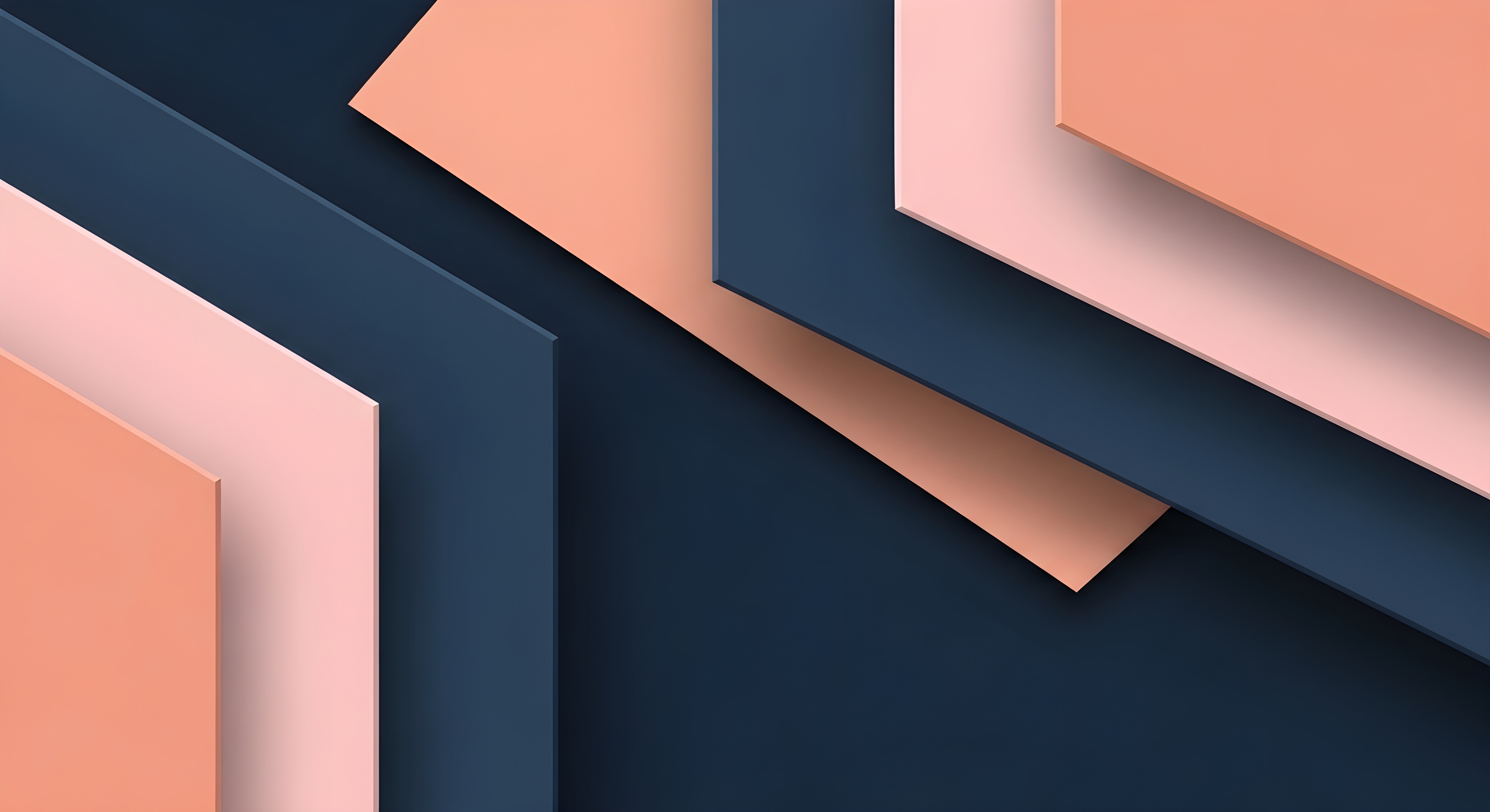 Modern Abstract Geometric Wallpaper HD 4K Aesthetic Peach & Navy