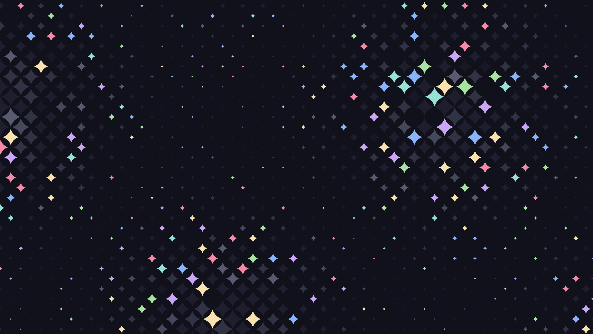 Aesthetic Colorful Star Pattern Wallpaper HD 4K | Cool Abstract Dark Background