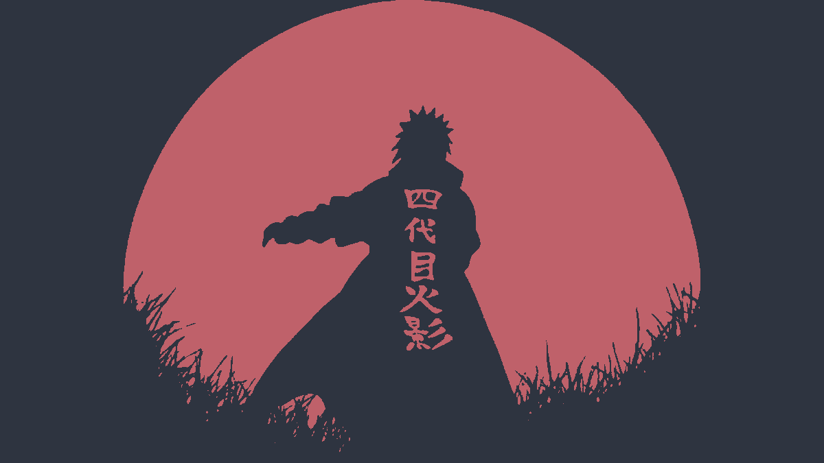 Minato Namikaze Fourth Hokage Minimalist Wallpaper HD 4K Aesthetic