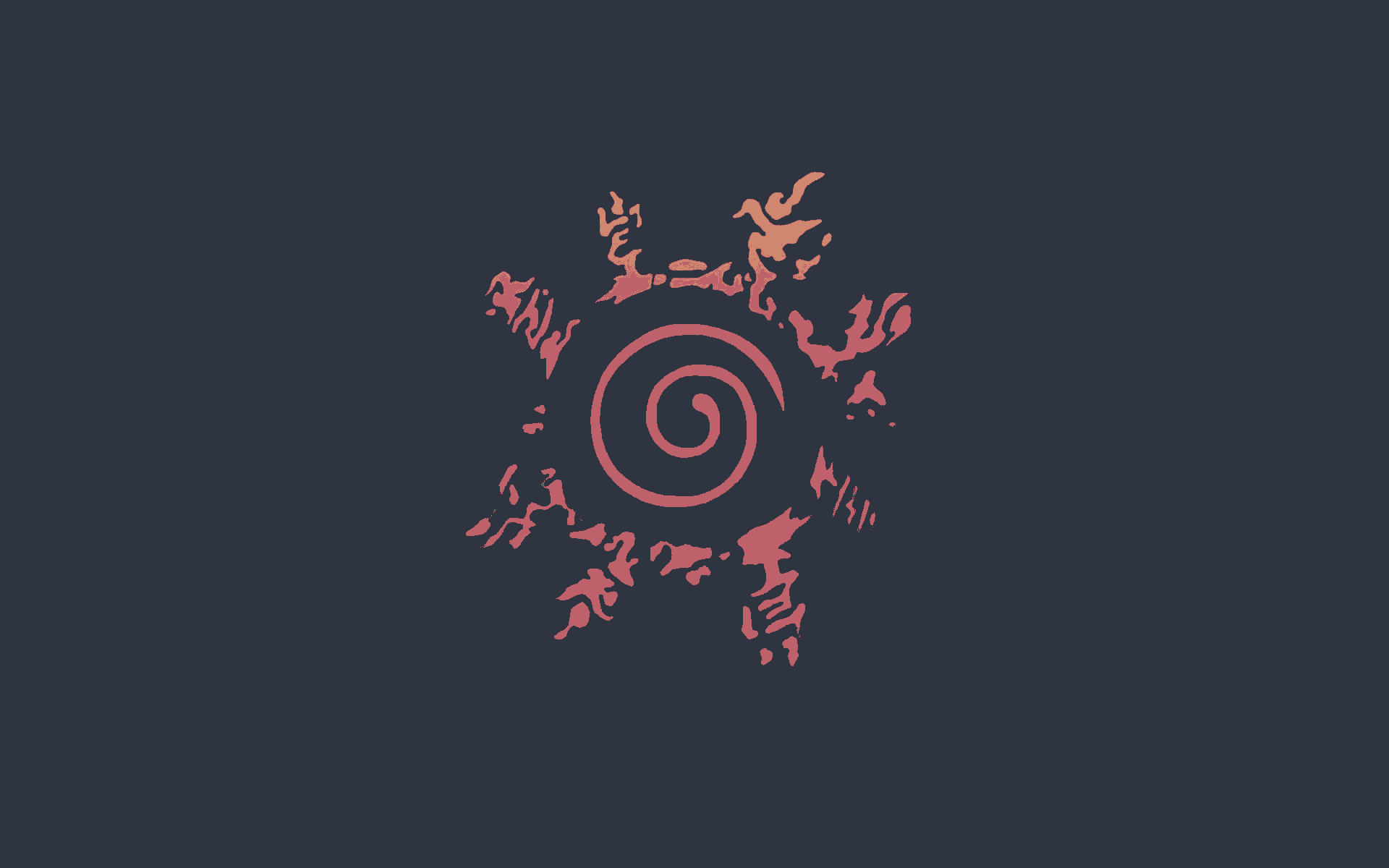 Naruto Kurama Seal Wallpaper HD 4K - Aesthetic Minimalist Anime Background