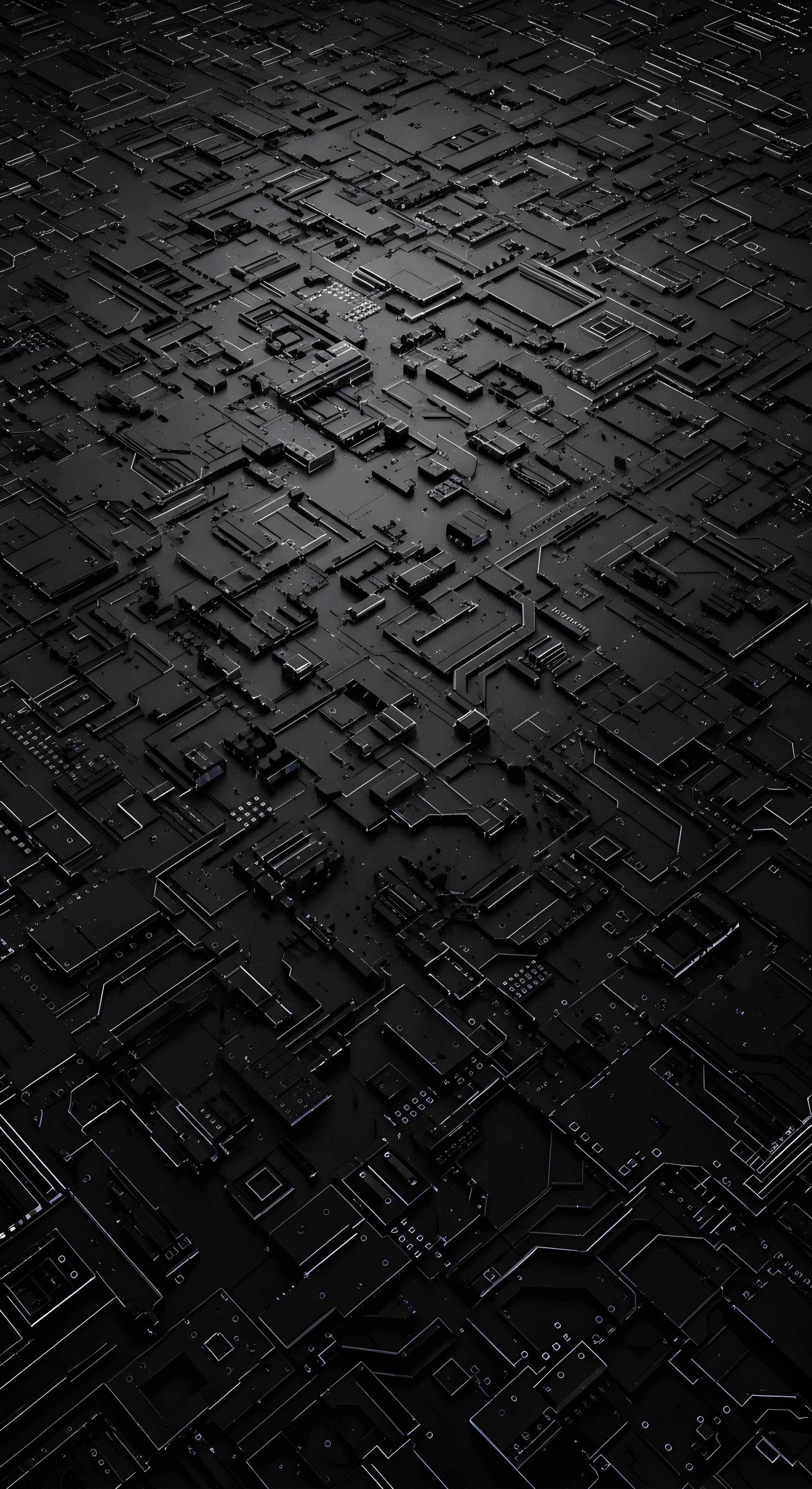 Cool Dark Futuristic Technology Wallpaper HD 4K Aesthetic Background