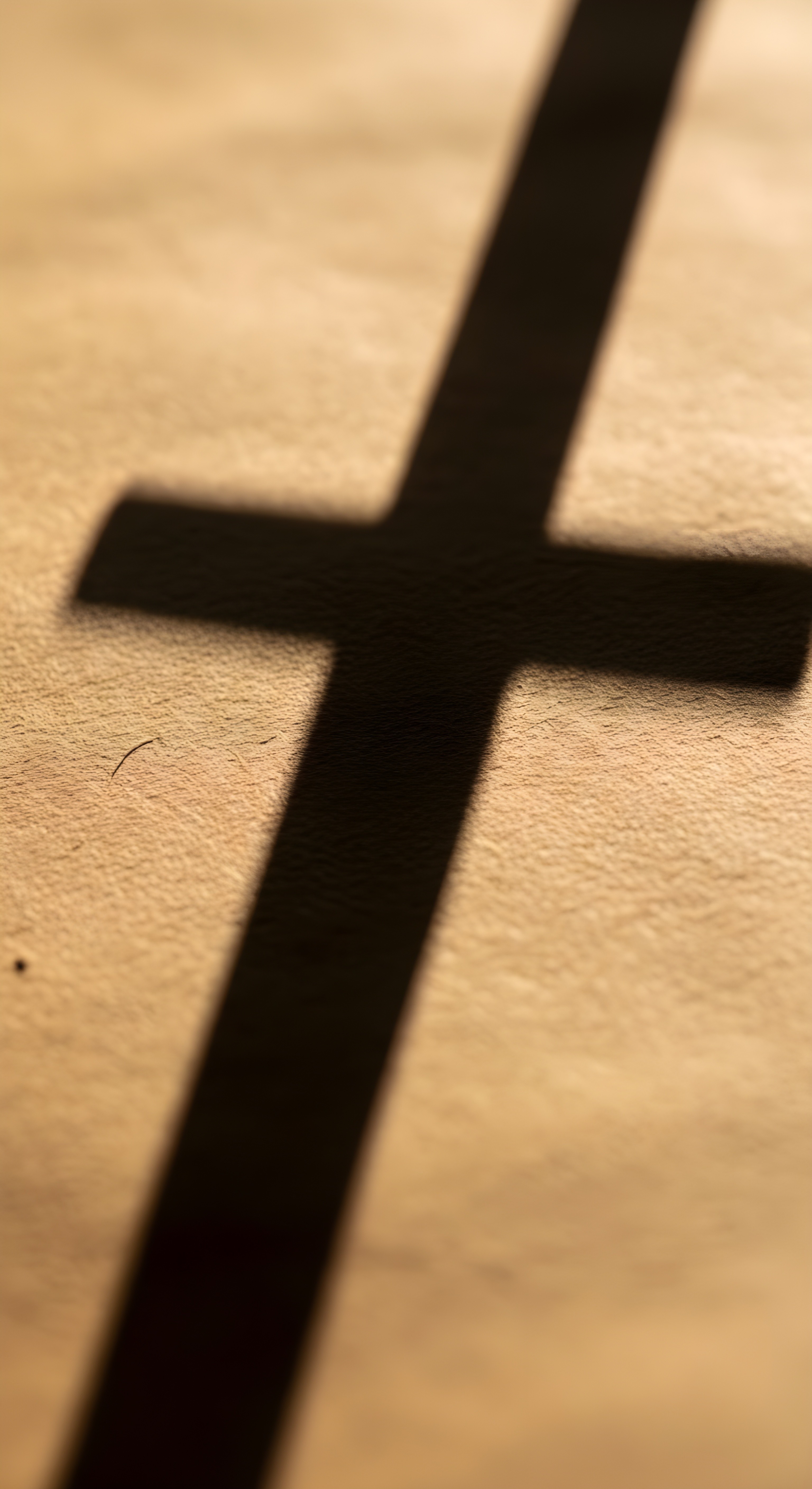 Aesthetic Christian Cross Shadow Wallpaper HD 4K - Spiritual Background