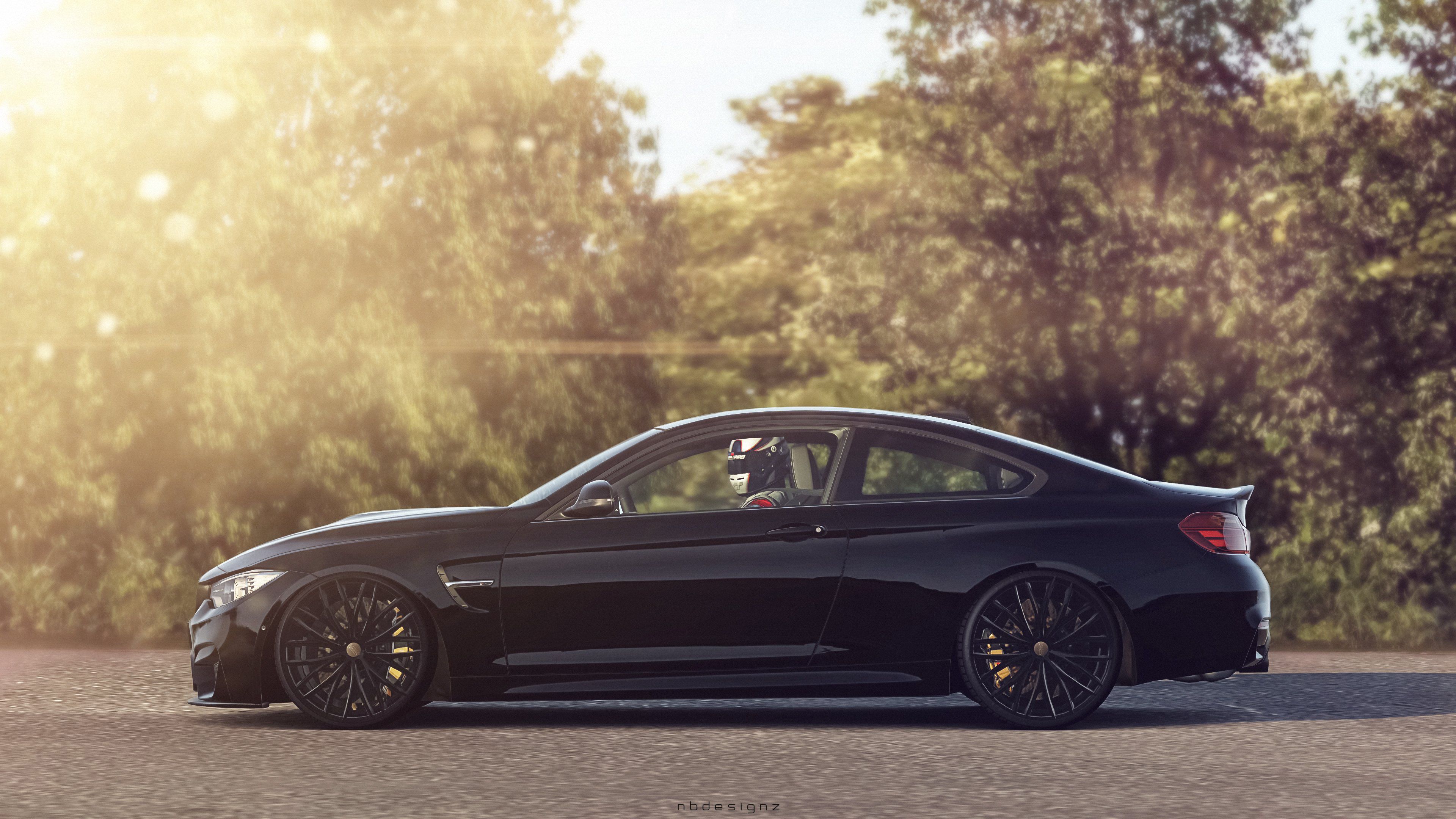 Black BMW M4 Performance Coupe Wallpaper HD 4K - Cool Aesthetic Car