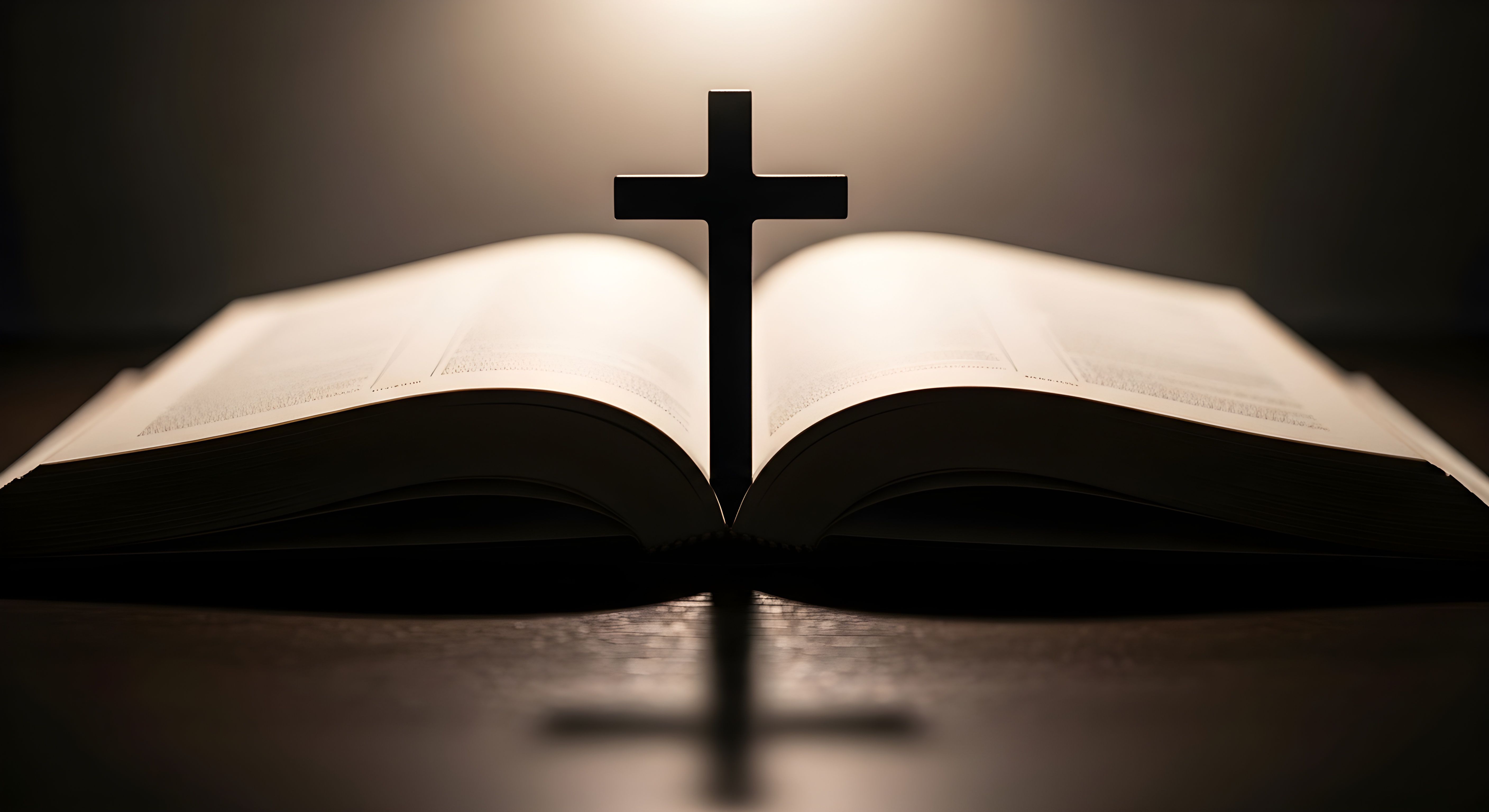 Christian Cross and Holy Bible HD 4K Wallpaper - Aesthetic Faith Background