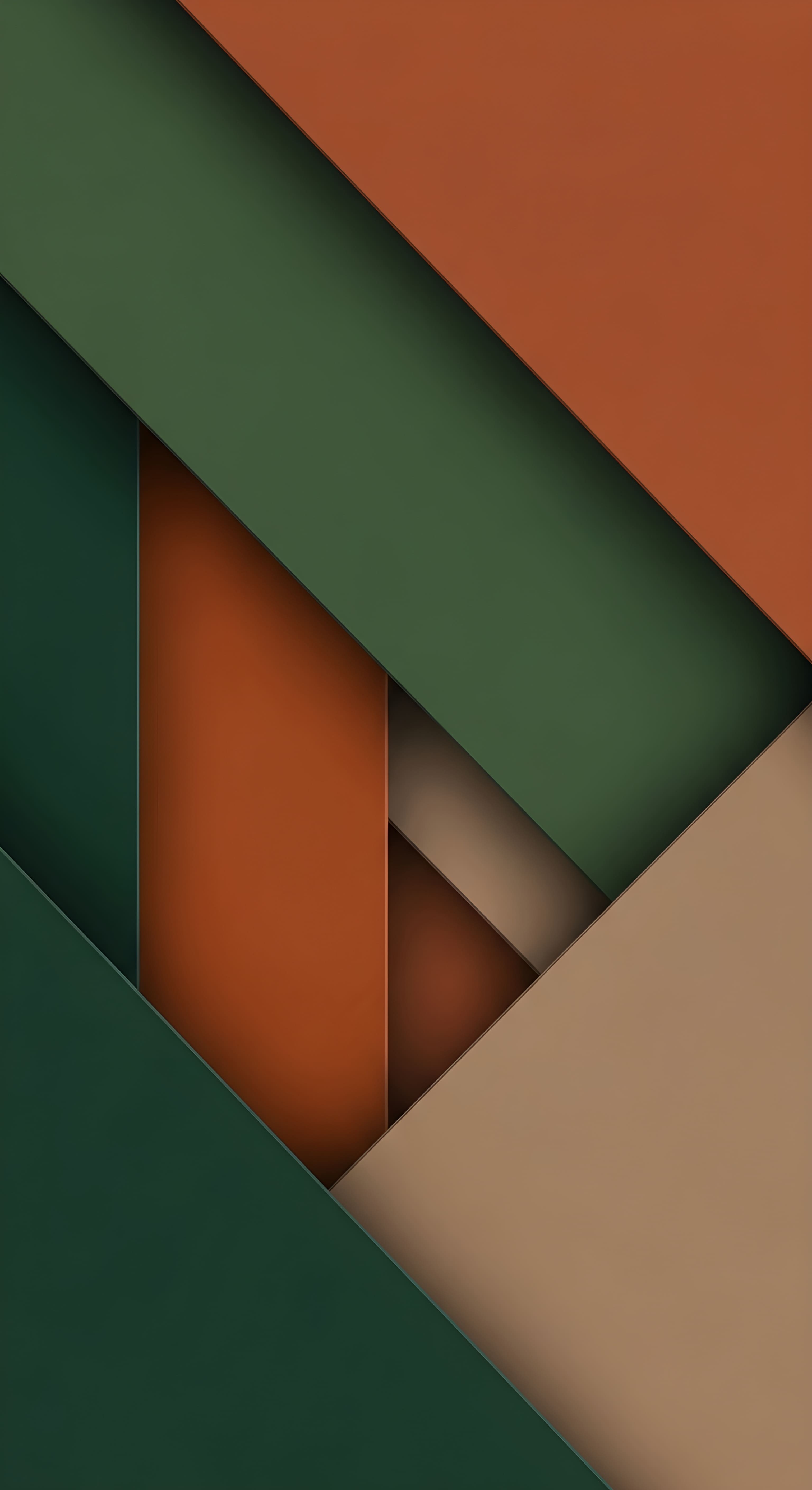 Minimalist Earthy Geometric Material Design Wallpaper HD 4K
