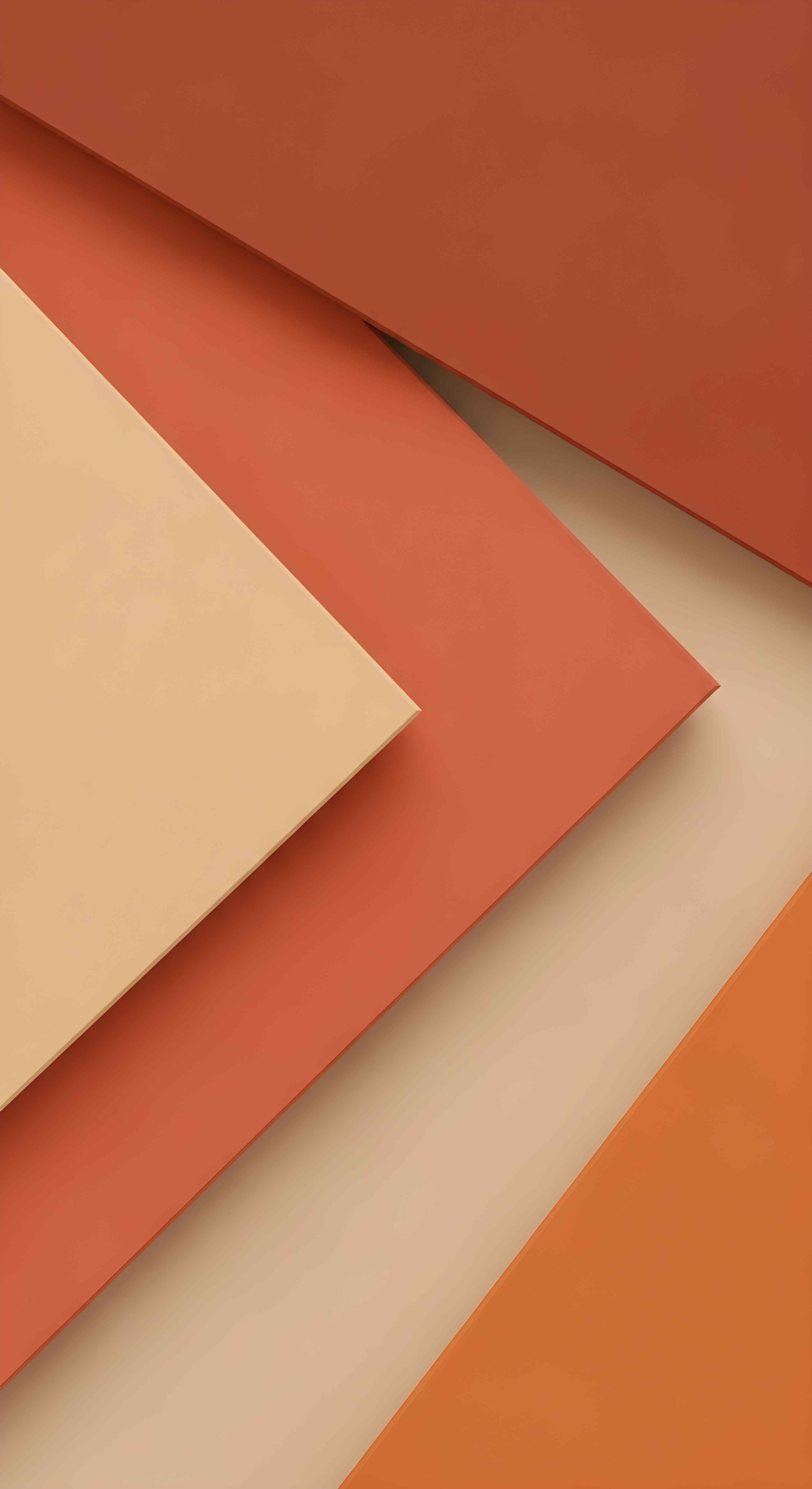 Minimalist Abstract Geometric Wallpaper HD 4K - Aesthetic Terracotta Design