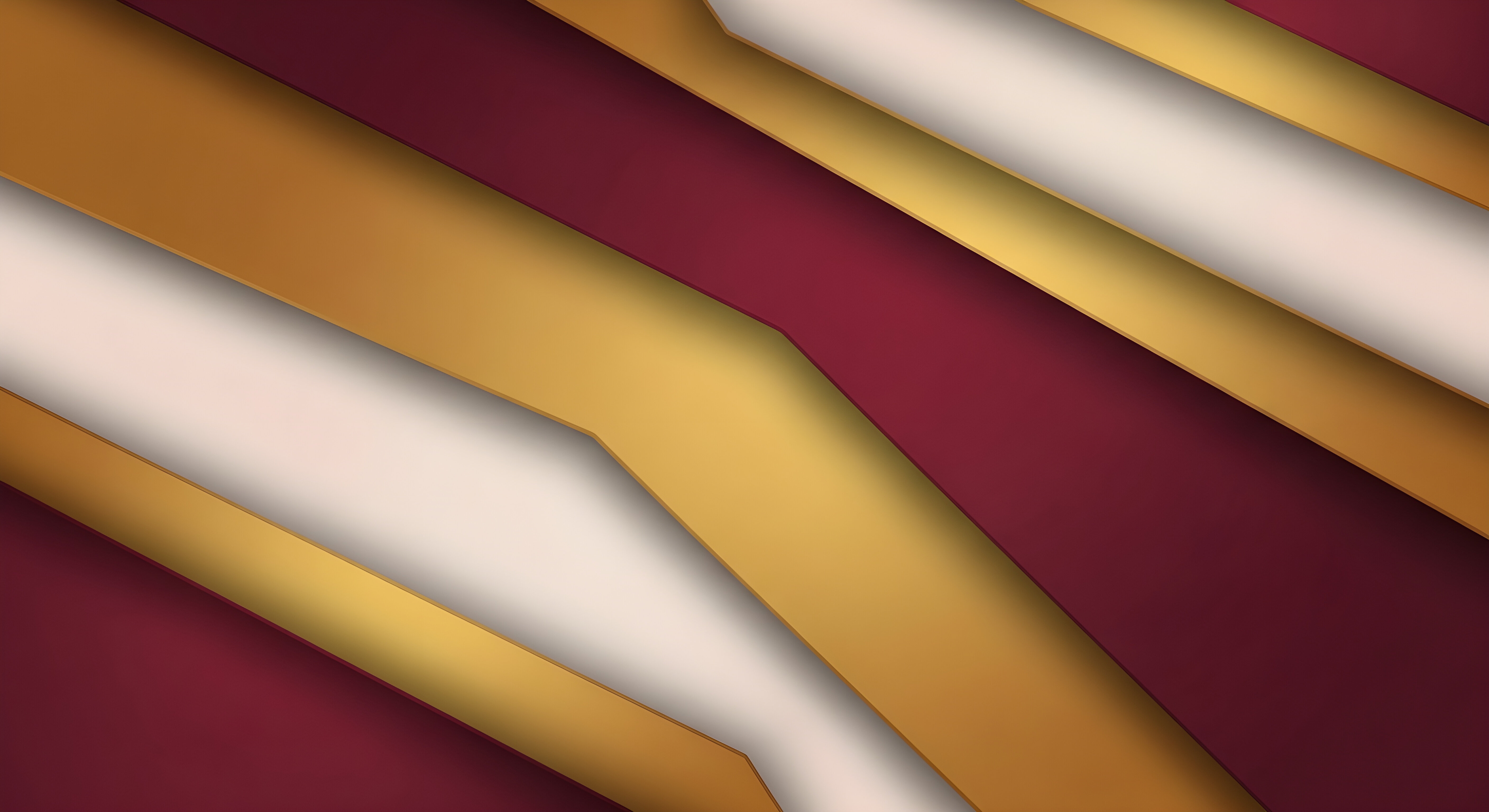 Aesthetic Abstract Geometric Wallpaper HD 4K - Modern Maroon and Gold Layers